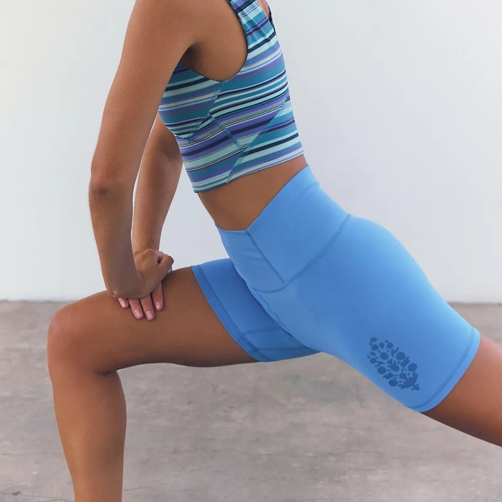 FP Movement by Free People Sky Blue Bike Shorts Large